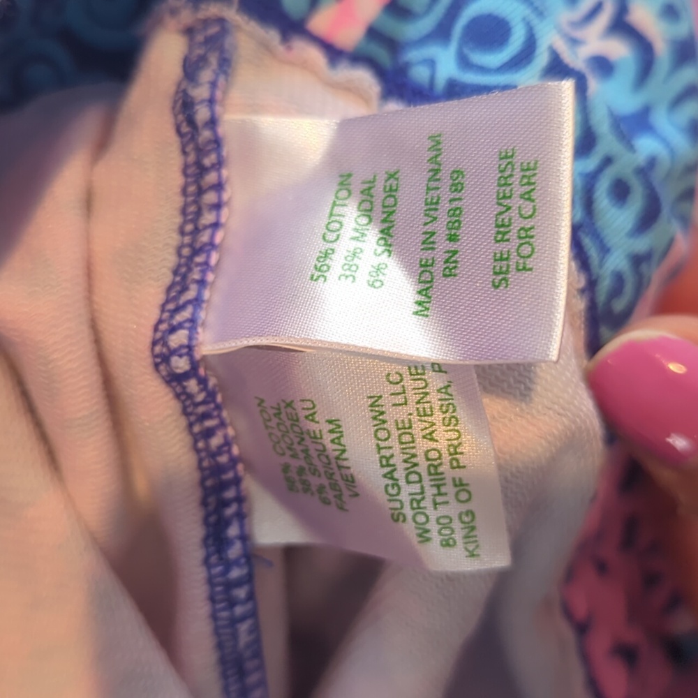 NWOT Lilly Pulitzer Skipper Blue and Pink Long Sleeve Dress - Picture 11 of 11